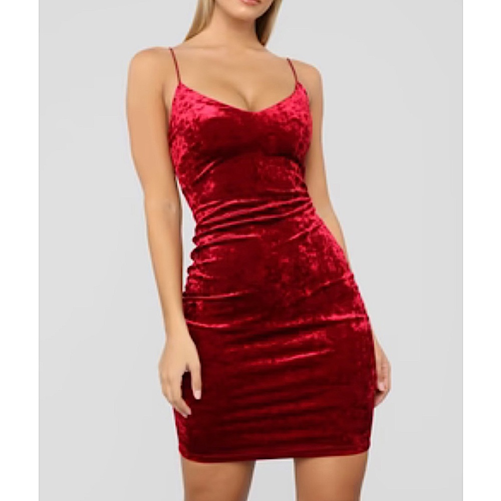 ❤️‍🔥Red Velvet Bodycon Dress❤️‍🔥